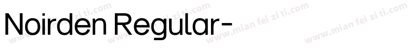Noirden Regular字体转换
